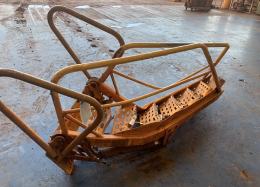 Worn heavy duty access stairs before refurbishment by Cerberus